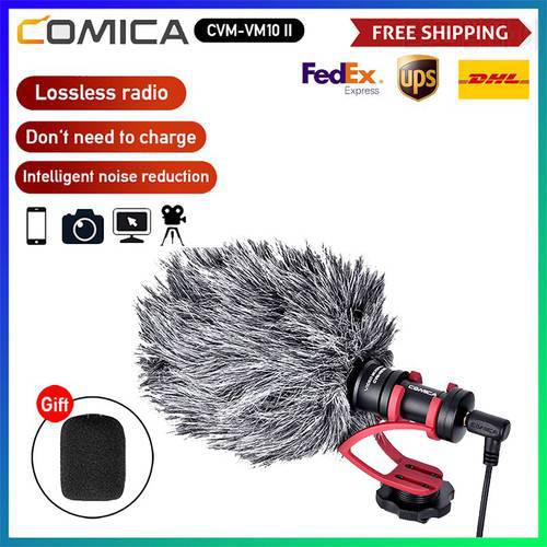 Comica CVM-VM10 II Video Microphone Directional Shotgun on Camera MIC for DJI OSMO Smartphone GoPro Micro Smartphone Recording