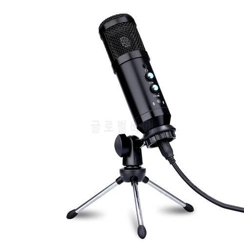 Professional Recording Studio USB Condenser Microphone with Wireless Function for Phone PC Skype Online Gaming Vlogging Live