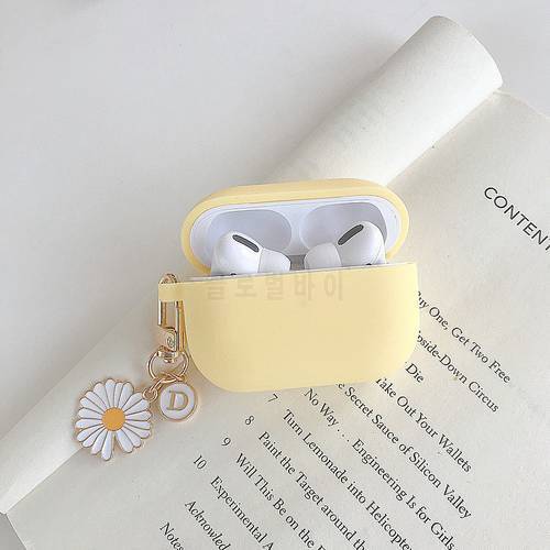 Fundas For AirPods 3 Case Cute Korean flower Pendant keyring headphone case Airpod 3rd silicone Earphone Cover airpods pro case