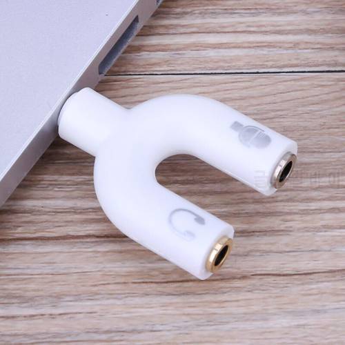 New U Type Audio Splitter Cable Adapter Convenient Audio Line 1 to 2 AUX Cable 3.5 mm Earphone Adapter 1 Male for 2 Female