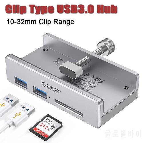 ORICO USB 3.0 Hub Clamp USB Splitter Adapter Aluminum External Multi 4 Ports USB Expander for MacBook Air/Laptop/PC Accessories