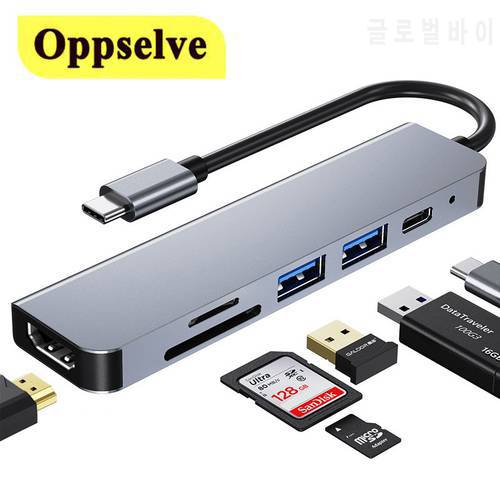 USB C Hub For iPad Pro 2021 USB Type C to Adapter 3.5mm Aux Jack USB -C PD Hub 3.0/2.0 for Macbook Pro Air M1 TF SD Card Reader