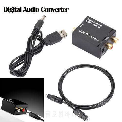 1PC Digital to Analog Audio Converter Optical Fiber Coaxial Signal to Analog DAC Spdif Stereo To Analog RCA Amplifier Decoder
