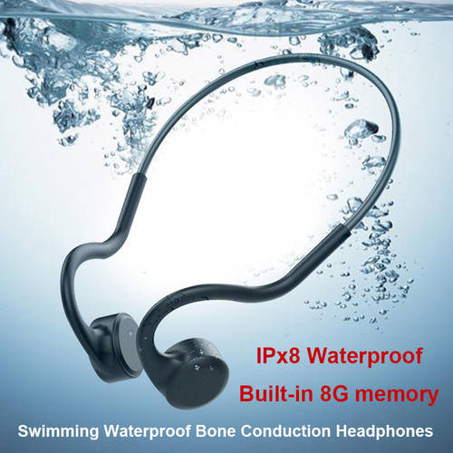 IPX8 Waterproof X5 Real Bone Conduction Earphones Swimming Headset Wireless Headphones Bluetooth Earbuds Sports With 8GB Memory