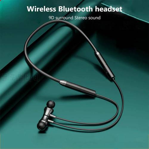 Bluetooth Earphones Hanging Neck Wireless Headphones Sports Waterproof Headset In-ear Stereo Noise Cancelling Earplugs For phone