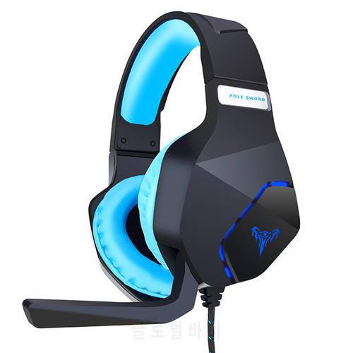Over-Ear Wired Gaming Headphone G600 Gaming Headsets Headphones with Light Mic Stereo Deep Bass Earphones For Computer Gamer