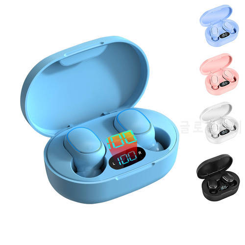 TWS E7S Wireless Earphones for Redmi Airdots Earbuds LED display Bluetooth V5.0 Headsets with Mic for iPhone Huawei Samsung