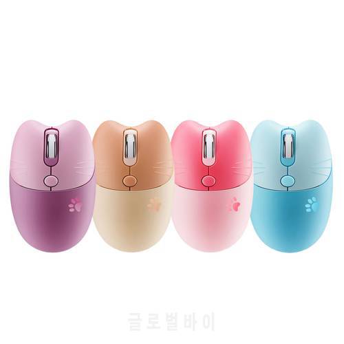 Cute 2.4G Wireless Mouse Cordless Mute Slim Portable Optical Mouse for Laptop PC Desktop 1000 1200 1600 DPI with Receiver