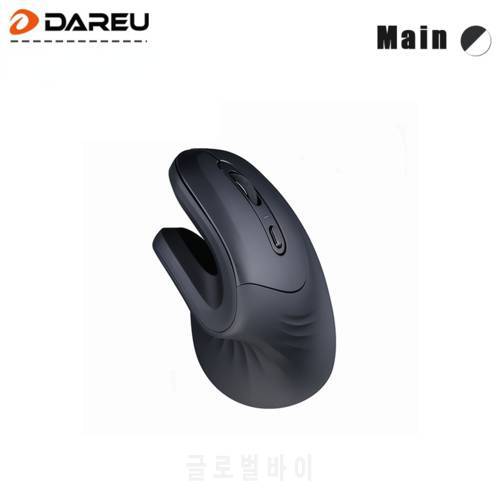 DAREU vip LM109 Silent Mouse BT + 2.4Ghz Dual Mode Wireless Vertical Ergonomic Mute Gaming Mice For 2 Devices Computer Laptop