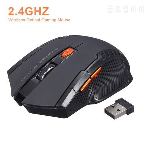 2000DPI 2.4GHz Wireless Optical Mouse Gamer for PC Gaming Laptops Opto-electronic Game Wireless Mice with USB Receiver
