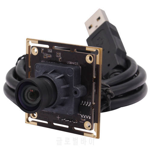 Fisheye 4K Webcam MJPEG 30fps 3840x2160 CMOS IMX415 Micro USB Camera Module for Automatic ticket vending machine