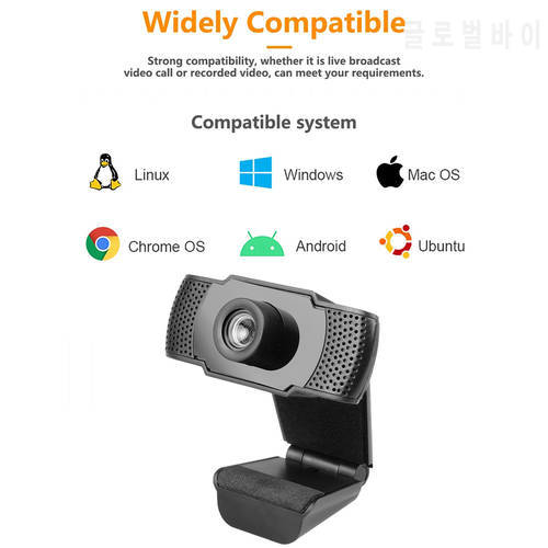 External 1080p Video camera without plating USB Computer webcam with microphone For Pc gamer complete Widescreen Live Web camera