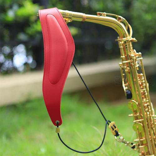Saxophone Neck Band Leather Neck Strap Leather Mat + Metal Buckle Saxophone Accessories