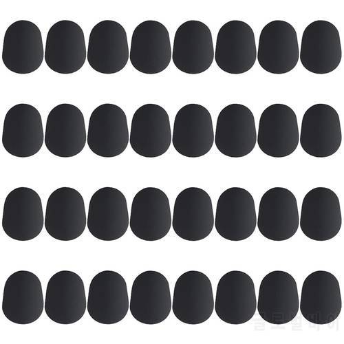 32 Pcs Mouthpiece Cushion 0.8 mm Mouthpiece Patches for Alto and Tenor Saxophone and Clarinet, Black