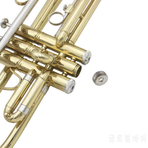 3 Pcs Trumpet Button Piston Cap Brass Musical Instrument Accessories Bottom Valve Lower Cover & Upper Screw Piston Upper Cover
