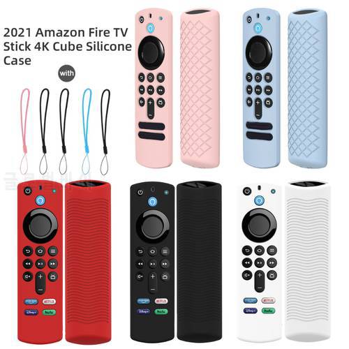 87HA Durable Silicone Case Remote Use Directly Protective Cover Compitable with Amazon Fire TV Stick (3rd Gen) Anti-abrasion