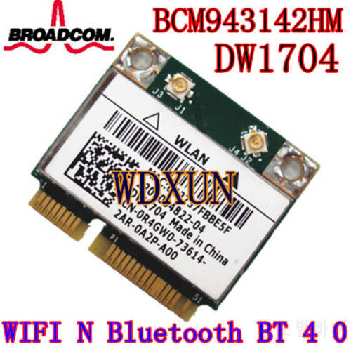 Broadcom Bcm4314 Dw1704 Wifi N +Bluetooth R4gw0 Wireless Mini Pcie Card for Dell BCM43142HM