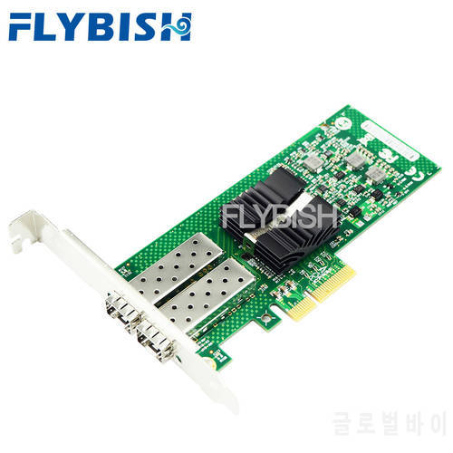 FLYBISH E1G42EF-SFP Dual Port SFP PCI-E X4 Fiber Server Adapter NIC intel 82576 chipset
