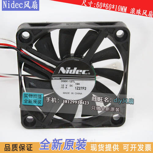 NEW NIDEC D06X-12TL 6010 Ultra thin 6CM silence Ball bearing cooling fan