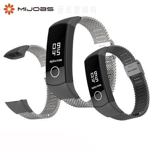 Milanese Metal Strap for Huawei Honor Band 5 4 Smart Wristband Stainless Steel Bracelets Accessories for Honor Band 4 strap
