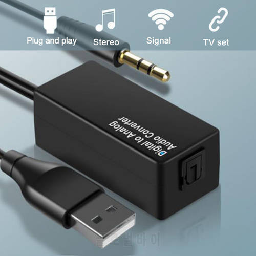 D15 DAC Digital to Optical Fiber/Coaxial Analog Audio Converter 3.5mm USB Decoder Adapter for Smart TV Set-top Box HiFi Acces