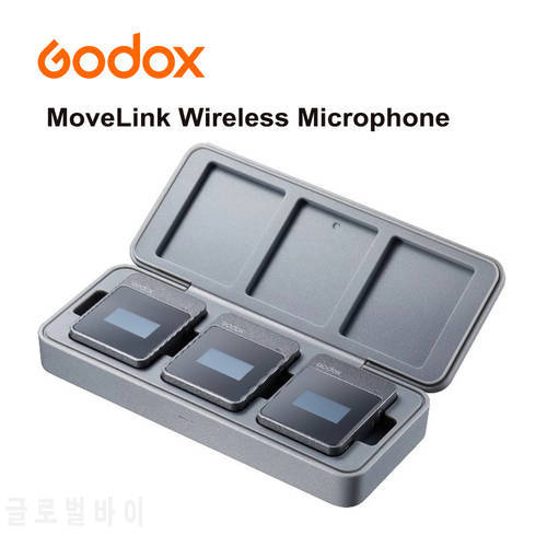 Godox MoveLink M1 M2 Wireless Microphone System 2.4GHz Mono Stereo Dual Channels Lavalier Mic for DSLR Phone Mobile Video Record