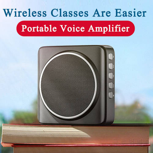 Wireless Speaker Portable Voice Amplifier with Microphone Headset Guide Microphone Teacher Bluetooth Speaker Support FM Radio