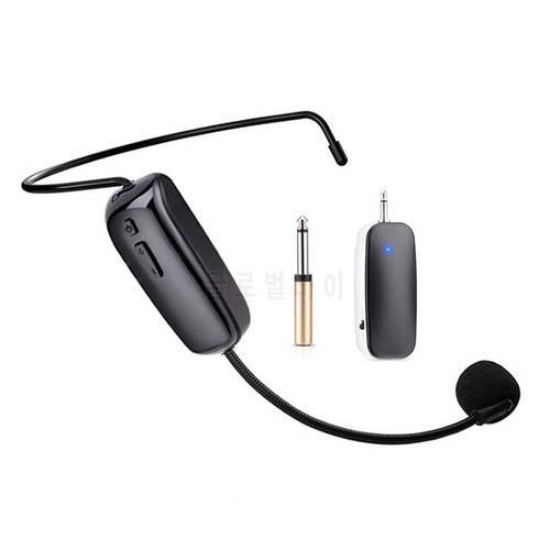 1 Set Multifunctional UHF Wireless Microphone Headset Wireless Headset Mic System Headset Mic and Handheld Mic