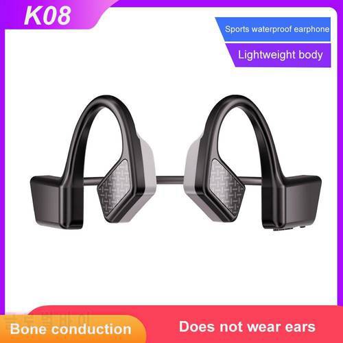 Bone Conduction Earphones Wireless Bluetooth-compatible Waterproof Sports Headphones Ear Hook Light Weight Not In-ear Headsets