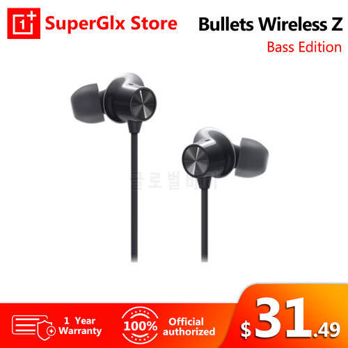 OnePlus Bullets Wireless Z Earphones Bass Edition Charge for 10 minutes Enjoy 10 hours Bluetooth 5.0 for OnePlus 9 9PRO 10 Pro