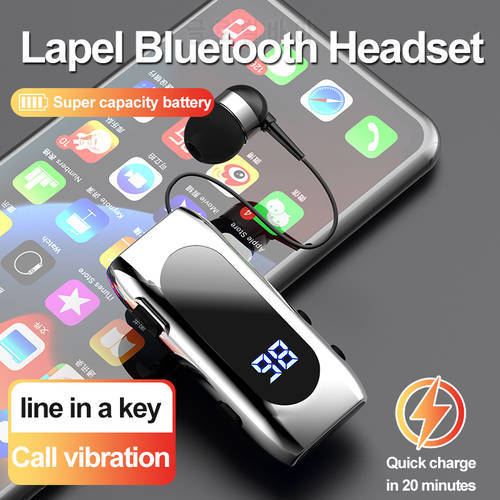 New Sale K55 Mini Bluetooth Headset BT5.2 Talk Time 20 Hours Call Remind Vibration Sport Clip Driver Auriculares Earphone