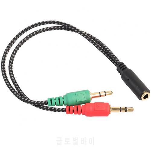 Splitter Headphones jack 3.5 mm Stereo Audio Y-Splitter 1 Male 2 Female Cable Adapter with separate headphone / microphone plug