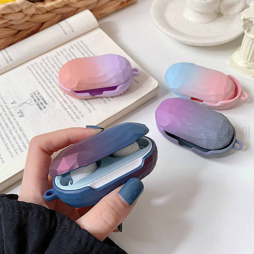 Diamond Pattern Case For Samsung Galaxy Buds Plus Gradient Color Bluetooth Earphone Protector Hard PC Cover For Galaxy Buds Capa