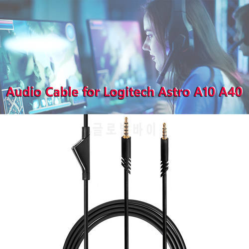Suitable for Logitech Astro A10 A40 Gaming Headset Audio cable 3.5mm AUX Line Wire 2m Headphone Replacement