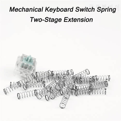 Two-Stage Mechanical Keyboard Spring Switch Customized Stainless Steel Extension Repair Axis Spring 100Pcs 53 62g Mx Switch 22mm