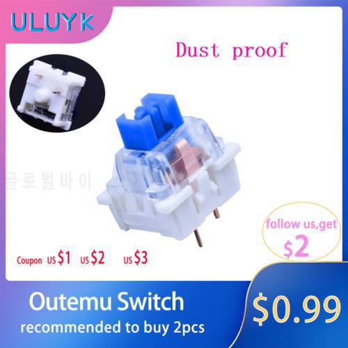 Original Outemu Switch For Mechanical Keyboar RGB Dustproof Silent 3Pin Clicky Linear Tactile SMD Gaming Compatible MX Switch