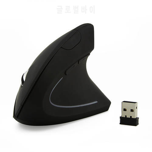 Wireless Mouse Ergonomic Optical 2.4G 800/1200/1600DPI Colorful Light Wrist Healing Vertical Mice with Mouse Pad Kit For PC