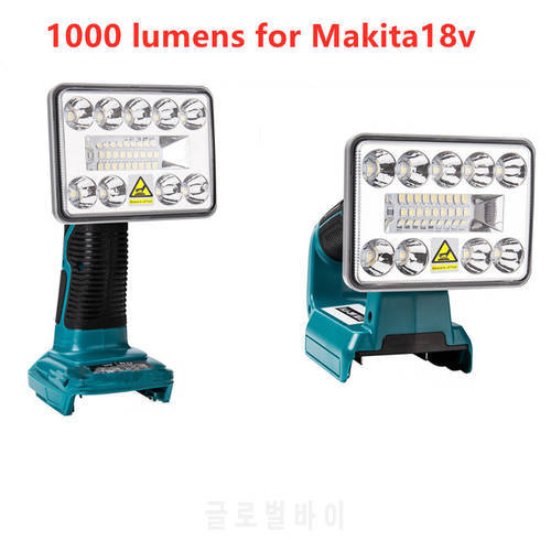 NEW LED Lamp Work Light Flashlight For Makita BL1430 BL1830(NO Battery,NO Charger) Lithium Battery USB Outdoor Lighting