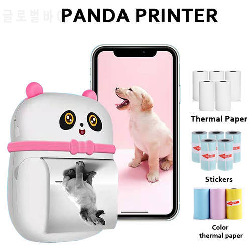 Mini Bluetooth Photo Thermal Printer Cartoon Portable Mobile Note Printer 57mm 2inch Photo Printer for Android Phone