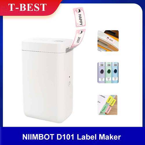 NIIMBOT D101 Label Maker Machine Mini Pocket Thermal Label Printer All in One BT 10-25mm Label Width Compatible with iOS Android