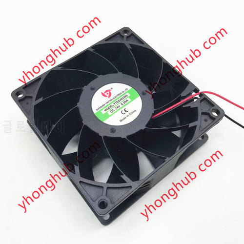 YTD249238S DC 24V 0.35A 92x92x38mm 2-Wire Server Cooling Fan