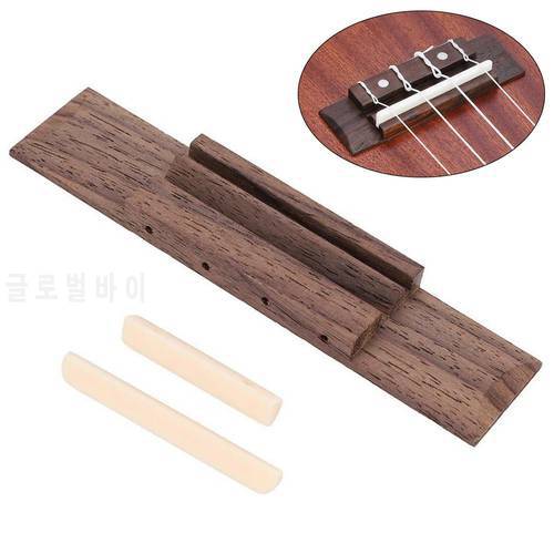 arrival Rosewood Bridge Plastic Nut and Saddle for Ukulele Parts Replaceable Musical Instrument Repair Tool