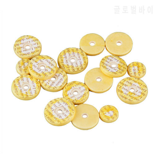 16Pcs/Set Flute Pads 16 Open Hole Great Material 4 Size Pads Yellow For Woodwind Flute Musical Instrument Accessories