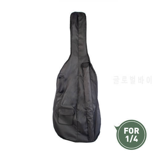 Portable Adjustable Shoulder Straps 1/4 Cello Student Cello Soft Thicken Cover Case W/String & Bow & Rosin Pocket Nylon Gig Bag