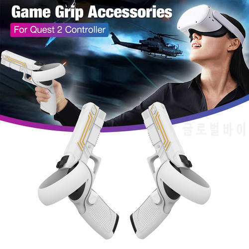 VR Shooter Games Pistol For Oculus Quest 2 Gun Stock Controller Handle Grip Enhanced FPS Gaming Experience Games Controllers