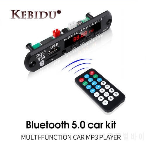 Kebidu Wireless Bluetooth 5.0 Amplifier 9V-12V MP3 Player Decoder Board Module TF Radio USB For Car Audio DIY Speaker Car Kit
