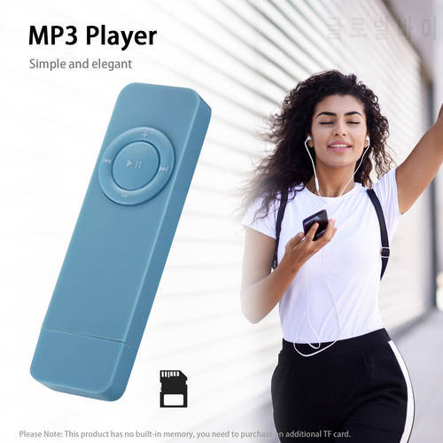 MP3 Player USB Music Media Player Portable Long Strip Music Player Student Sports Running Music Walkman Support 32GB TF Card