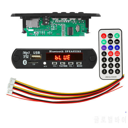 Wireless Bluetooth 12V MP3 WMA Decoder Board Audio Module Support USB SD AUX FM Audio Radio Module For Car accessories