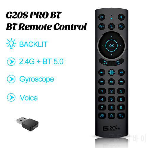 G20S PRO Remote Control Infrared 2.4G Wireless Backlit Buttons Air Mouse BT 5.0 G20BTS Plus Remote Controller For Android TV BOX