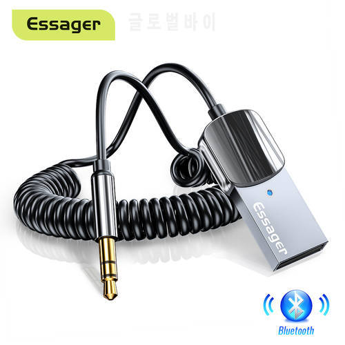Essager Aux Bluetooth Adapter For Car Dongle 3.5mm Jack USB Bluetooth 5.0 Receiver Auto Handfree Car Kit Audio Music Transmitter